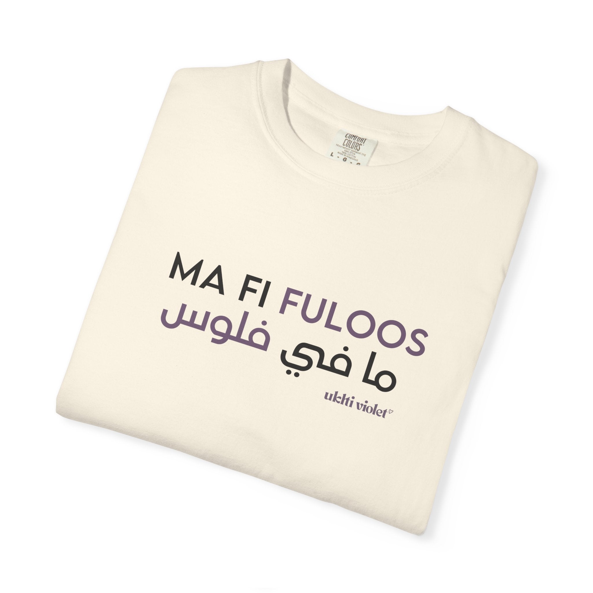 "Ma Fi Fuloos" | Arabic-English Graphic Tee